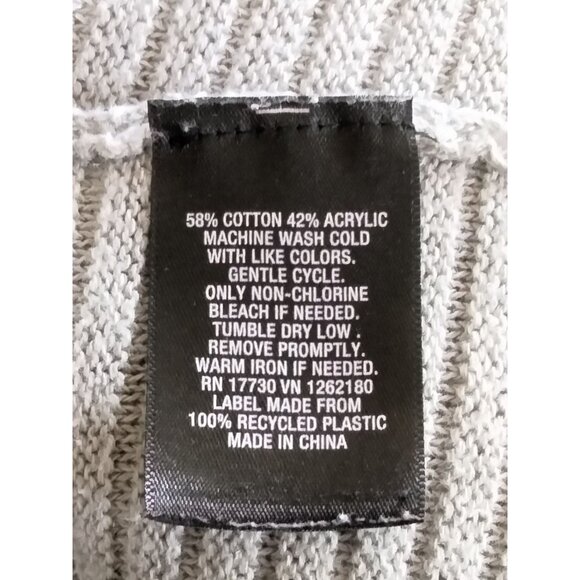 Mossimo Size Large Cardigan Womens Ribbed Open Front Light Gray Long Sleeve Knit - Picture 9 of 9